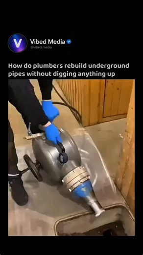 @vibed.media on Instagram: "How do plumbers rebuild underground pipes without digging anything up? It looks like magic. But it’s called Cured-In-Place Pipe lining (CIPP) — and it’s changing infrastructure worldwide. Instead of tearing up roads or ripping through foundations, plumbers insert a flexible epoxy-soaked liner into the damaged pipe. Then they inflate it. Once cured, it hardens into a brand-new pipe inside the old one. No excavation. No destruction. No surface damage. The result? • Seal