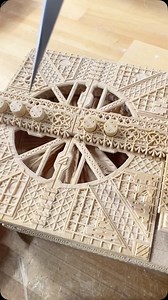 By @n_macoto @wooden_fine_arts Wood fan ＃wood #art #miniature | Wooden fine arts