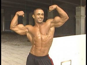Bodybuilder Mohammad Ariba poses for photos in Miami, Florida