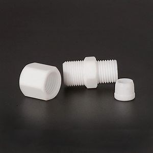 [Hot Item] PTFE Single Ferrule 1/8 Inch to 1.1/2 Inch Straight PTFE Single Ferrule Joint Fitting