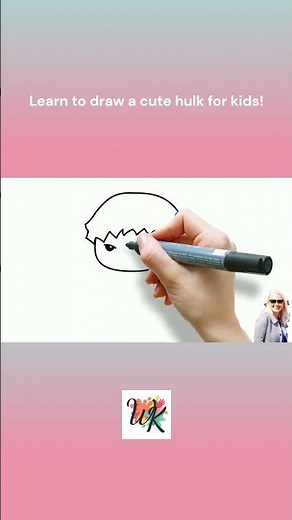 Learn to draw a cute hulk for kids!