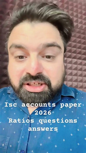 Isc accounts paper 2026 ratios questions answers #ratios#answers#iscaccounts