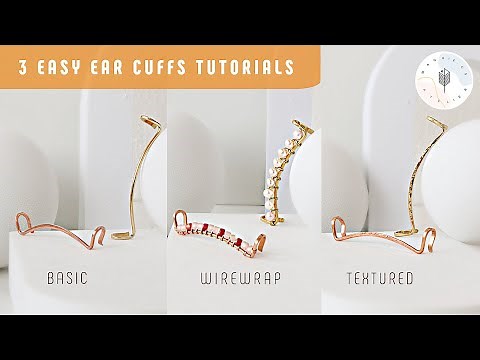 3 Easy Ear Cuffs Tutorial | DIY Ear Cuff with Beads | No Piercing Wire and Wirewrap Jewelry
