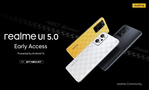 Realme GT Neo 3T Android 14 x Realme UI 5.0 Early access program kicks off - Gizmochina