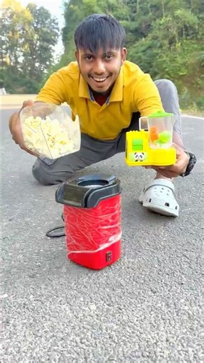 Mini Popcorn Machine Unboxing and Testing 🍿⚡️👍