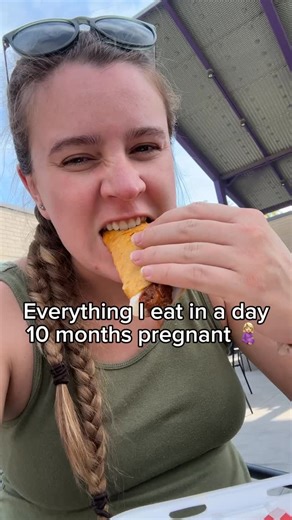 Madison on Instagram: "Double French braids helped keep my hair out of my face so nice during my first labor so was hoping by doing my hair in them again it would make baby come 😂 . . #whatieatinaday #slcfoodie #utahfoodie #birriatacos #10monthspregnant"