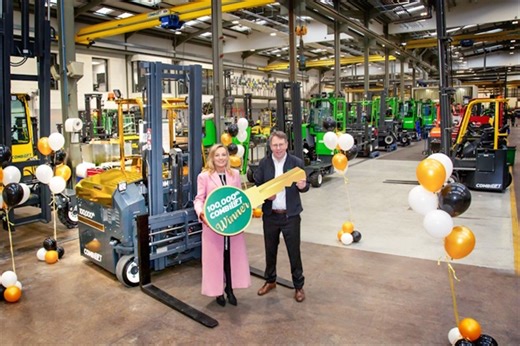 Combilift: Reaching 100,000 Forklifts and Driving Material Handling Innovation. Business announcement in Forkliftaction News