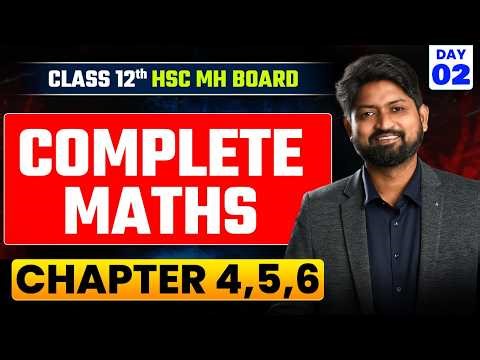 12th HSC Maths | Complete Syllabus MahaRevision in One Shot Live -Days 2 | Ankush Sir #hscboard2026