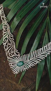 Crafted with time, the Enchanted Trails collection is an ode to the magic and mystery of nature. The Nature’s Symphone necklace, inspired by palm leaves gracefully harmonize with the lush tapestry of forest’s foliage. Explore the collection adorn a piece of nature’s glory. | Tanishq