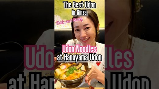 A Japanese lady shares the best udon noodles at Godaime Hanayama Udon in Ginza