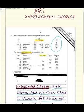 Unpresented Cheque in BRS (Bank Reconciliation Statement)
