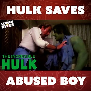 After discovering that one of his students is being abused by their father, the Hulk smashes his way into the house and rescues the boy from the violence. | Screen Bites