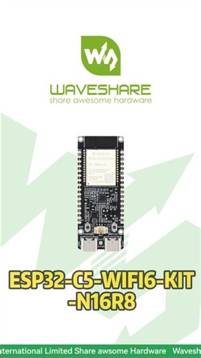 ESP32-C5-WIFI6-KIT-N16R8,Wi-Fi 6 (2.4G & 5G) Ready,Fast RISC-V MCU 240MHz,BLE5 + Zigbee + Thread