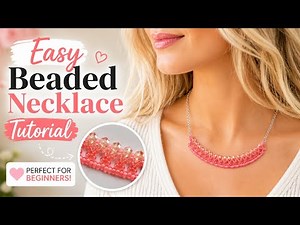 Easy Beaded Necklace Tutorial | Simple Pendant with Seed Beads & Bicones