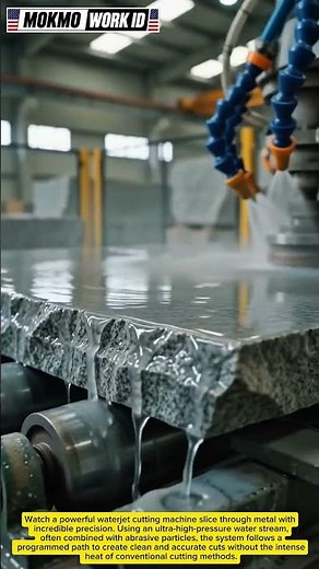 This Machine Cuts Metal With a Water Jet 🤯