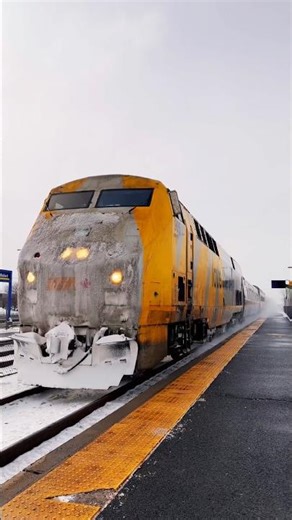 #VIARail Loco 905 & 6401 Rip Through Longueuil–Saint-Hubert on a winter afternoon #montreal #train