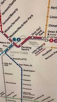 Metro map explained for Los Angeles metro rail system