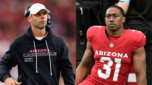 “That’s a fireable offense”: Skip Bayless calls on Cardinals HC Jonathan Gannon to cut Emari Demercado over brutal touchdown mistake vs. Titans