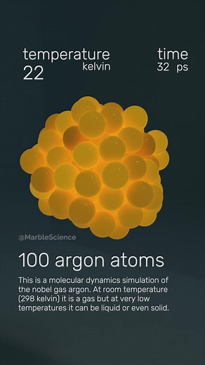 Molecular Dynamics Simulation of Argon #compchem #edutok #science #physics