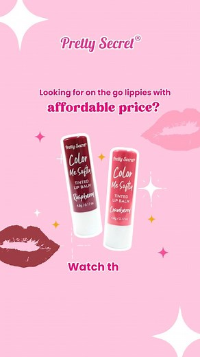 Pucker up with our vibrant cranberry and raspberry tinted lip balm! Affordable, pigmented, and oh-so-irresistible💋✨#PrettySecretPH #SikretoNgGanda #ShareYourSecret | Pretty Secret