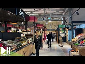 The new market hall at the train station in Strasbourg