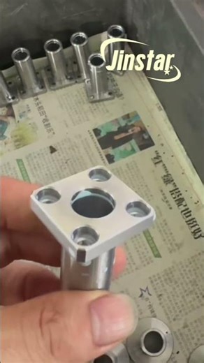Custom Machined Stainless Steel Square Flange Bearing Housing