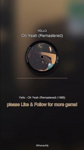🎵 Yello - Oh Yeah (Remastered) | The song that defined a generation 🌟 #Shorts
