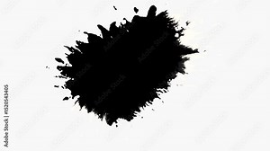 Black ink drop on white background, inks drop on white background. ink splatter compositing, Ink Drops Transition on Black Background 4k Footage Ink Footage Transition White Ink Drops Falling