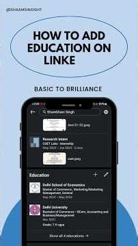 Add your education on linkedin #tutorial #linkedin #linkedinstrategy #shortvideo