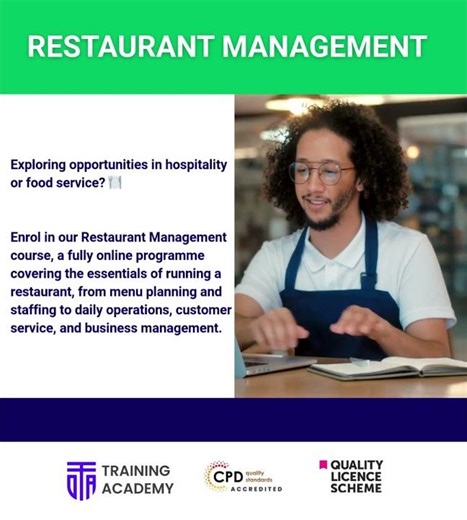 Restaurant Management | Online Course by Online Training Academy #onlinetrainingacademy