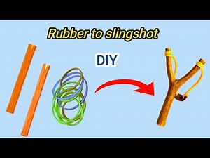 DIY Rubber & Stick Slingshot Toy | Easy Homemade Craft | JKL LAB