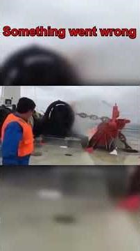 Anchor system failure caught on camera #maritime #fail #extreme