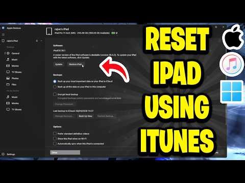 How To Reset iPad Using iTunes On Windows 11