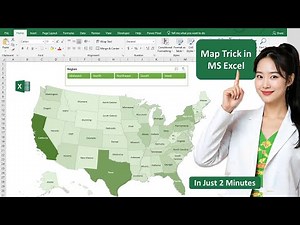Learn Excel Magic! Dynamic Map Chart with Slicer in just 2 minutes 🔥💻 #excel #exceltricks