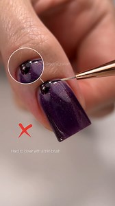 Struggling to get the color deep under the cuticle? Here’s a quick hack using a flat ‘petal’ brush to make it super easy! ✨ In this set, I’m using gel polish IGNITE from American creator brand 🫶🏻 #gelpolish #gelnails #gelpolishapplication #nails #nailstutorial | Regina Nailart