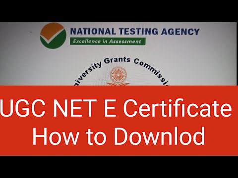 UGC NET E Certificate - How to Download