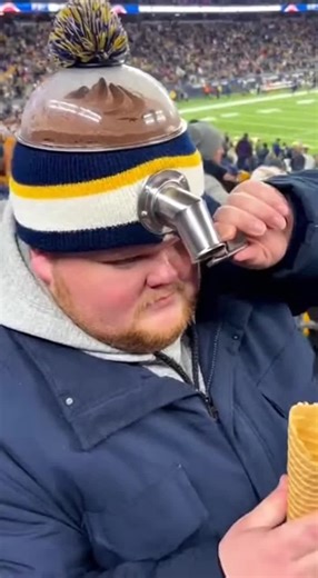 How Chocolate Ice Cream is Made at Football Games