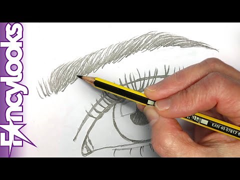 How to draw eyebrows in pencil, without copying - step by step