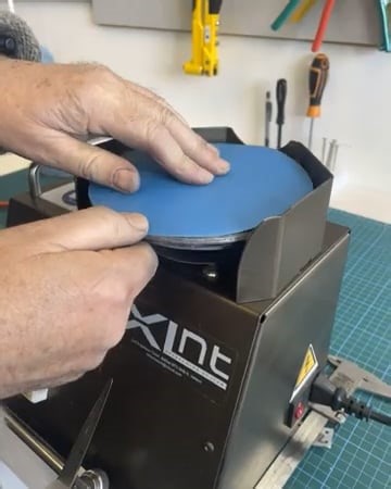 The Curvo Disc Designed for Sharpening Curved Grooming Scissors and Stylists Scissors