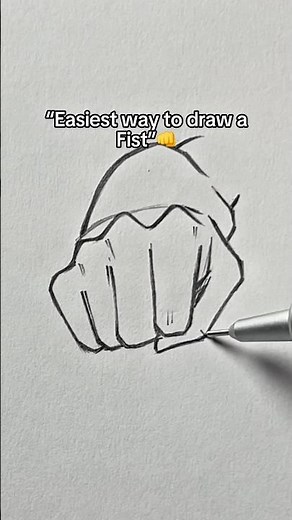 Easiest way to draw a Fist 👊