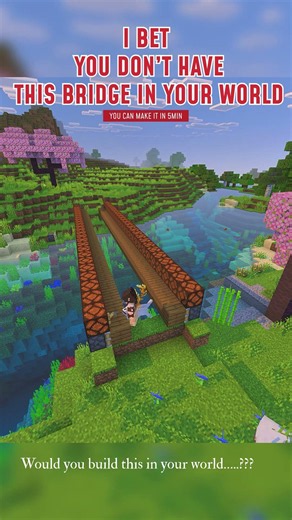How to make automatic bridge in minecraft bedrock in 5 min,minecraft tips.