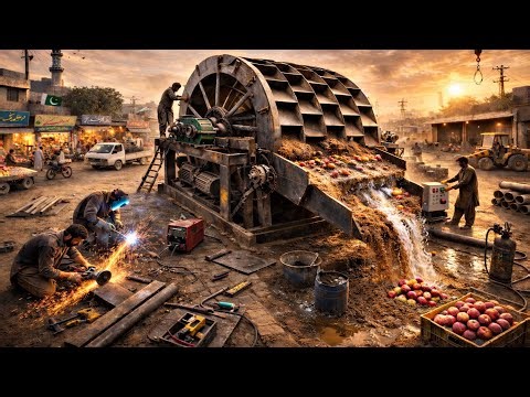 Genius Local Innovation: See How This Heavy-Duty Apple Washer Was Built.