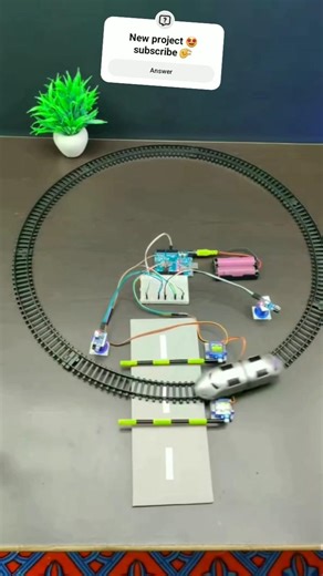 How to make Automatic Railway Crossing System | School Science Exh Project #railwaybridge