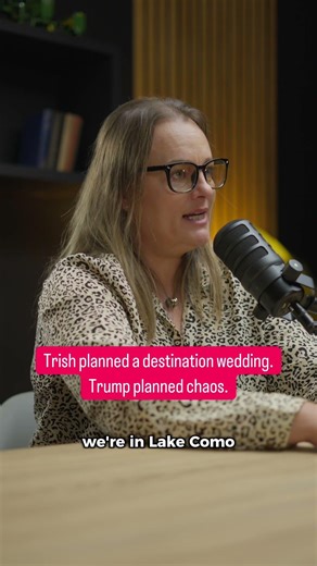 She planned a destination wedding. Trump had other plans.