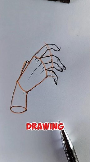 How to Draw a Free Hand Without Guidelines—Quick & Easy! #art #foryou #shorts #drawing #satisfying