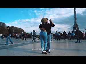 Bachata at Eiffel Tower in Paris with Corinne and Victor