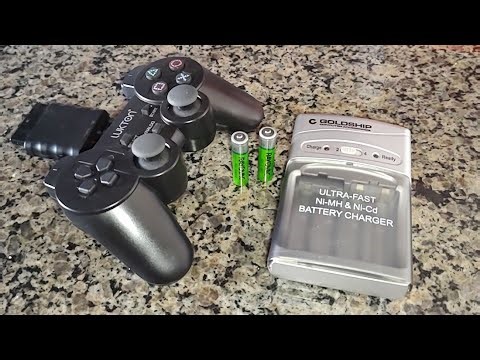 Veja como usar as pilhas recarregáveis no seu controle sem fio para PS2