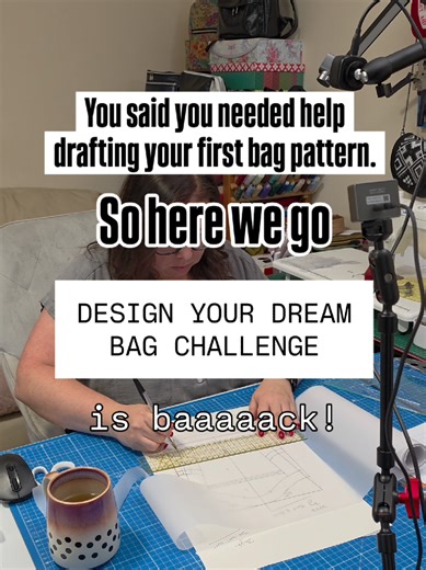 You told me you want help drafting your first bag pattern. And I have been listening. That is exactly why I am bringing back the Design Your Dream Bag challenge. For three days, starting on 23 February, we will focus on the foundations of bag design. No sewing. No pressure. Just learning how to think about shape, structure, and how bags actually come together. This challenge is completely free, and it is designed especially for you if you can follow patterns but want to understand how to create 