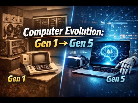 Computer Evolution: Gen 1 → Gen 5 | History of Computers Explained Simply