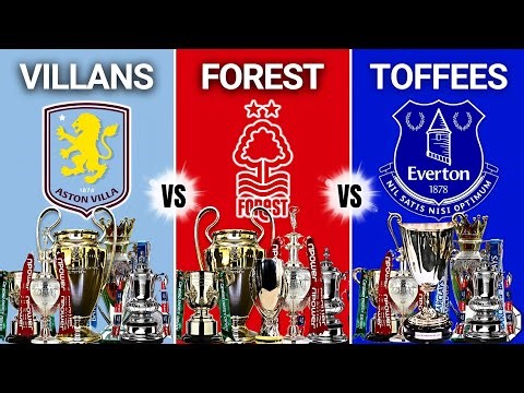 🔥Trophy WAR🔥 Aston Villa vs Everton vs Nottingham Forest | Who has the Most Trophies?